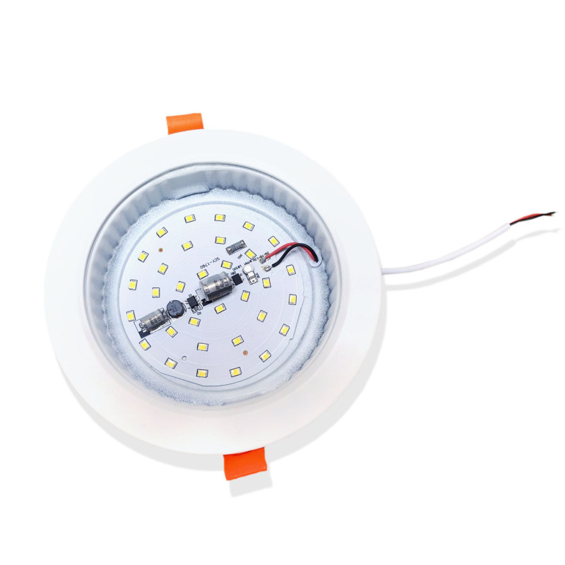Світильник точковий врізний EVROLIGHT 12Вт коло PLAIN-12R 6400К