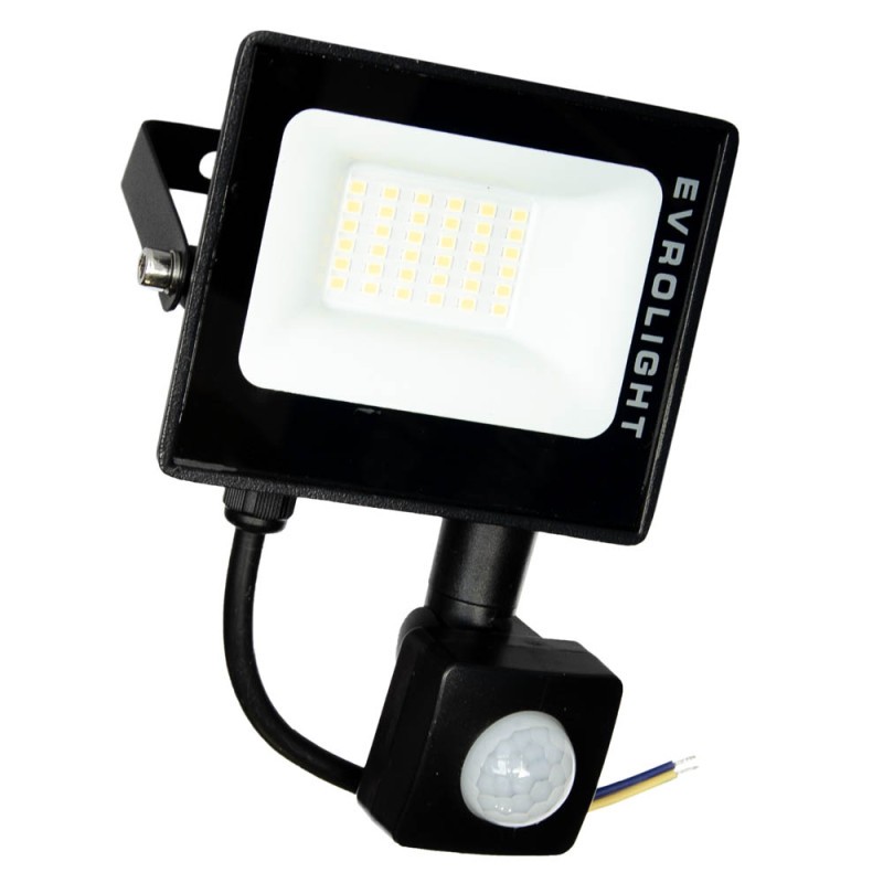Прожектор світлодіодний з датчиком руху EVROLIGHT FM-01D-20 20W 6400К