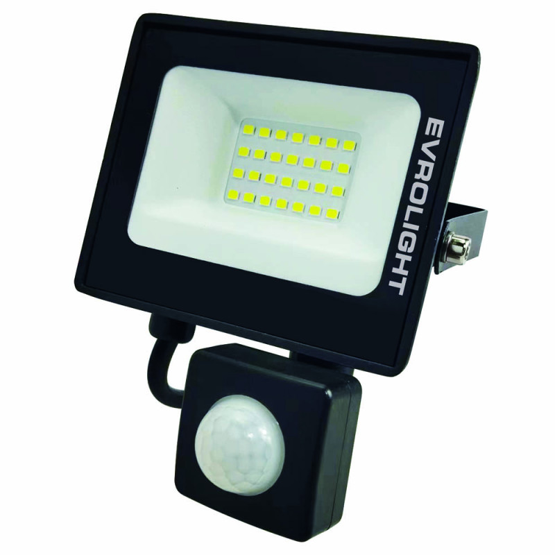 Прожектор світлодіодний з датчиком руху EVROLIGHT FM-01D-20 20W 6400К