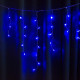 Гірлянда вулична STARLIGHT бахрома синій Flash 75LED IP44 чорний 2x0,7м