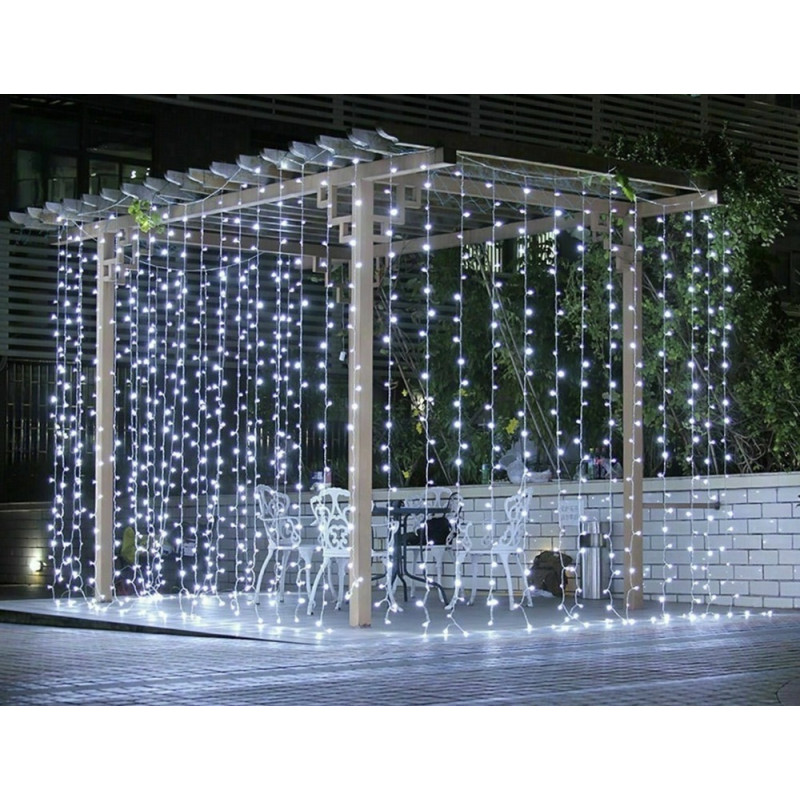 Гірлянда вулична STARLIGHT бахрома білий 75LED IP44 прозорий 2x0,7м