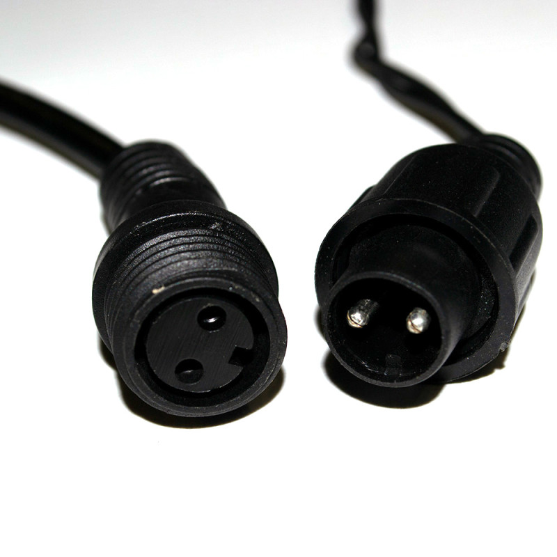 Гірлянда вулична STARLIGHT бахрома білий 75LED IP44 чорний 2x0,7м