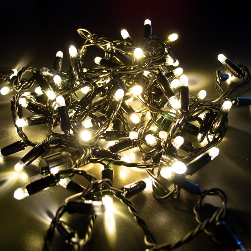 Гірлянда вулична STARLIGHT бахрома теплий-білий 75LED IP44 чорний 2x0,7м