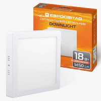 Світильник точковий накладний Євросвітло 18Вт квадрат LED-SS-225-18 6400К