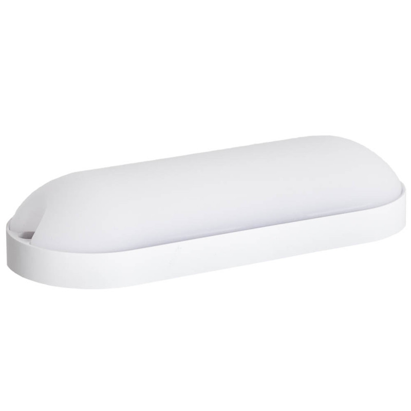 Світильник з датчиком руху LED накладний Євросвітло овал CL-RS-V1 IP65 18 Вт 6400К