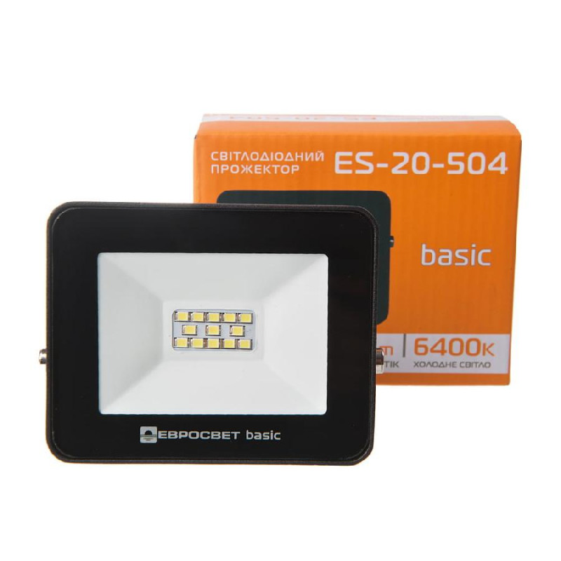 Прожектор світлодіодний ES-20-504 BASIC 1100Лм 6400К