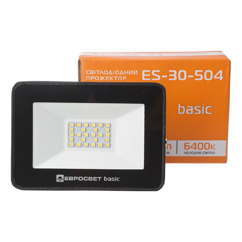 Прожектор світлодіодний ES-30-504 BASIC 1650Лм 6400К