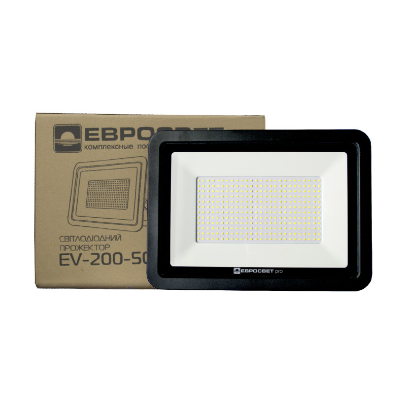 Прожектор світлодіодний ЕВРОСВЕТ 200Вт 6400К EV-200-504 PRO 18000Лм&nbsp;&nbsp;