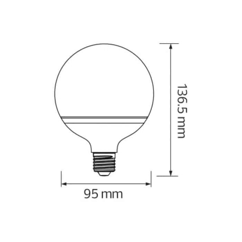 Світлодіодна лампа GLOBE-16 16W E27 3000К