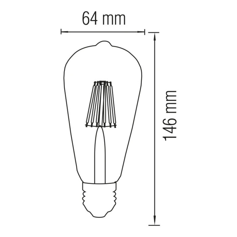 Світлодіодна лампа Filament RUSTIC VINTAGE-6 6W E27