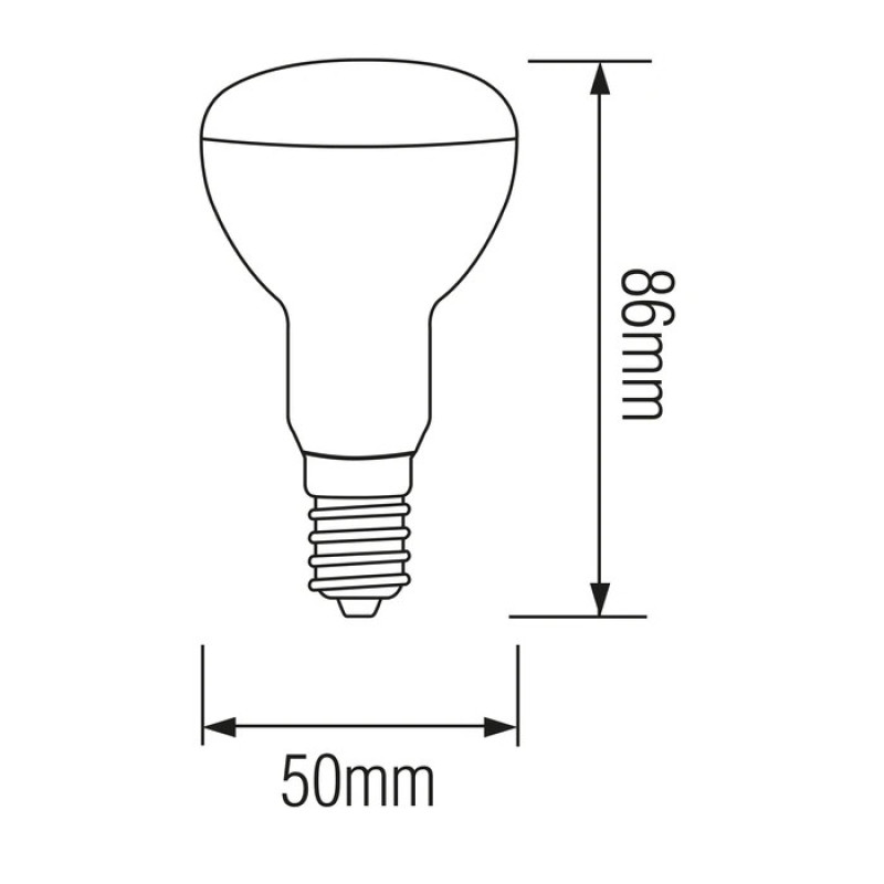 Світлодіодна лампа REFLED-6 6W E14 4200К R50
