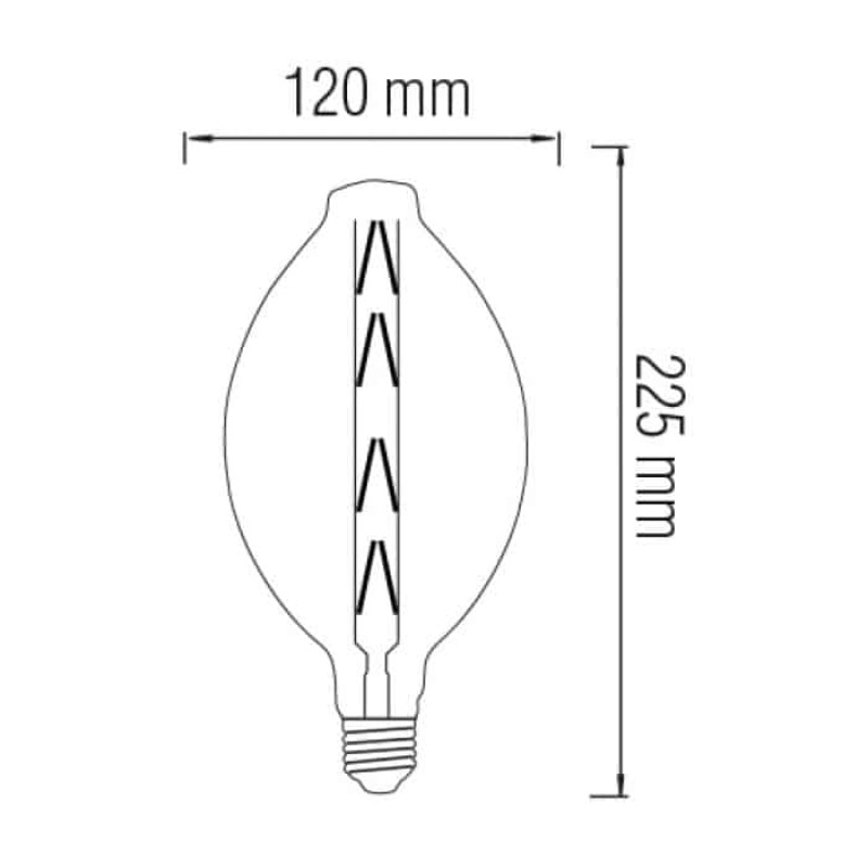 Світлодіодна лампа Filament ENIGMA 8W Е27 Титан