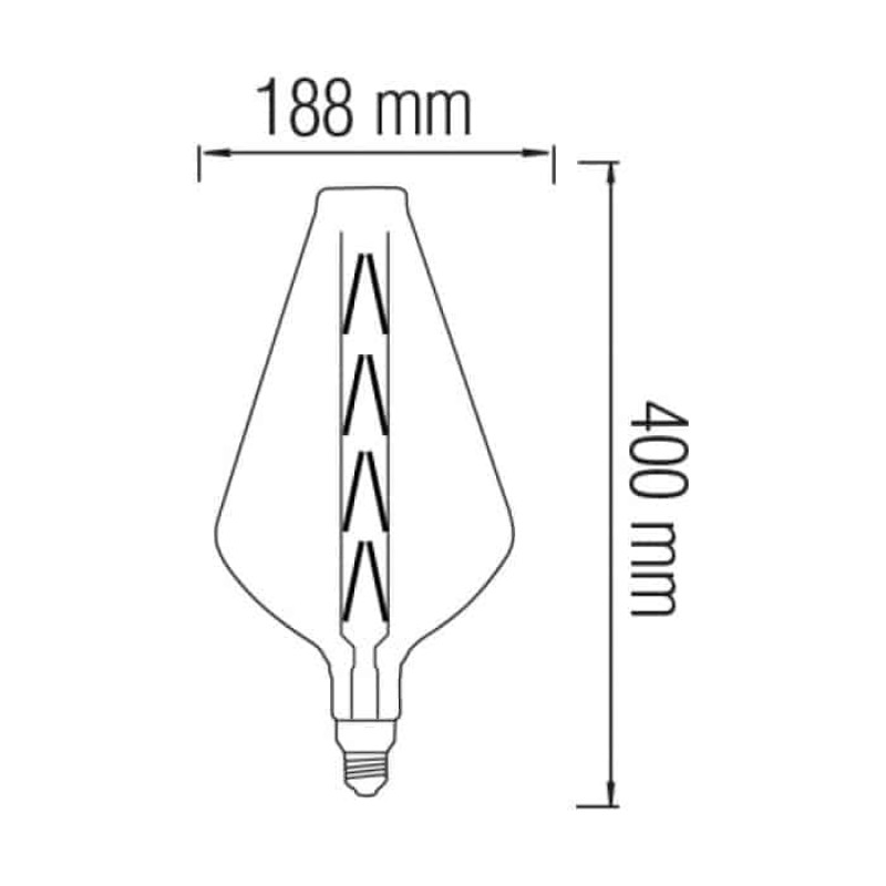Світлодіодна лампа Filament PARADOX-XL 8W Е27 Янтар