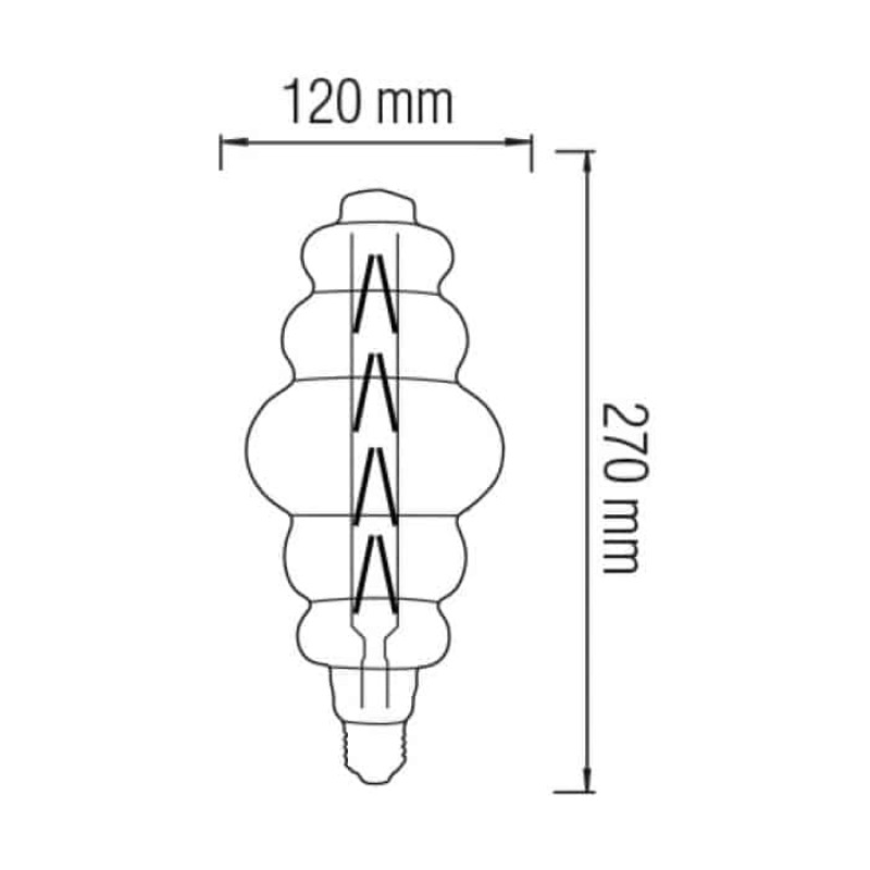 Cвітлодіодна лампа Filament ORIGAMI 8W Е27 Титан