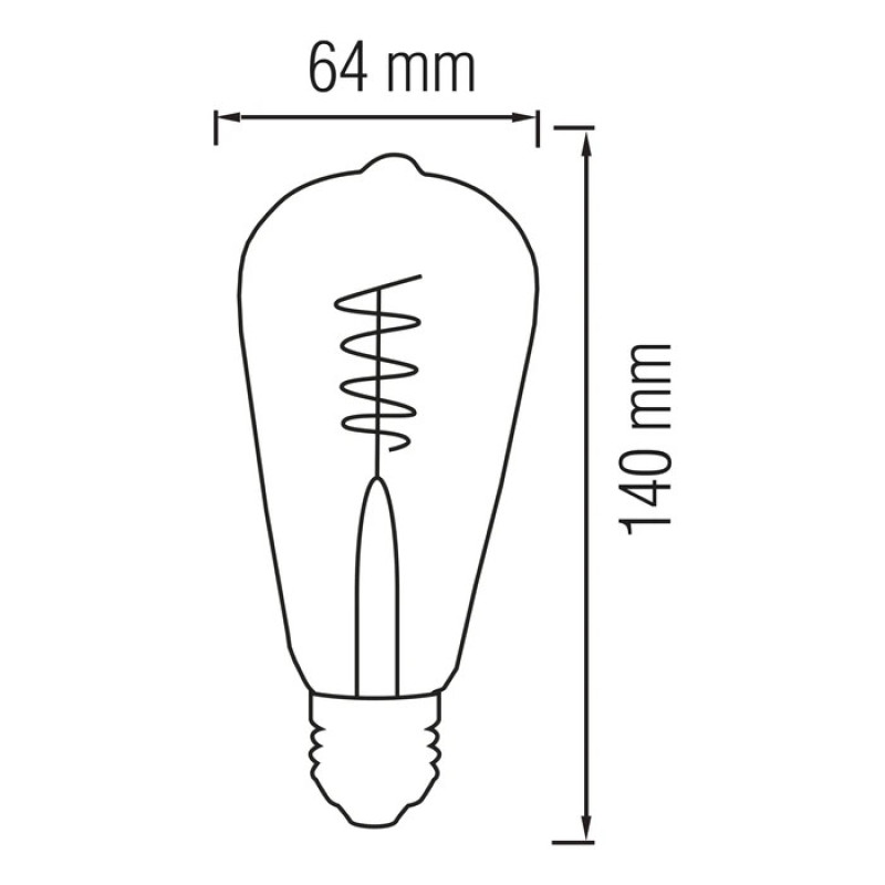 Світлодіодна лампа Filament RUSTIC VINTAGE S-6 6W E27