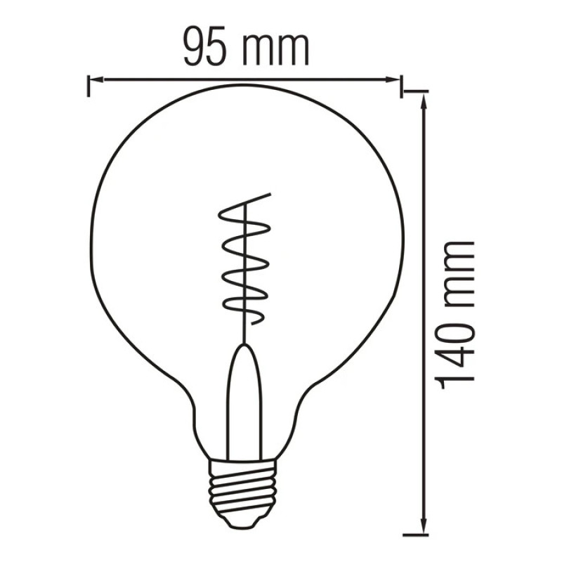 Світлодіодна лампа FILAMENT RUSTIC GLOBE S 6W E27 2000К
