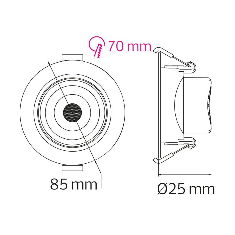 Світлодіодний світильник NORA PRO-5 5W 3000K-4500K-6000K