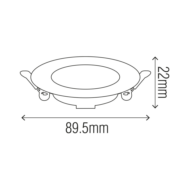 Світлодіодний світильник вбудований LED AURA-3 3W 4200K чорний