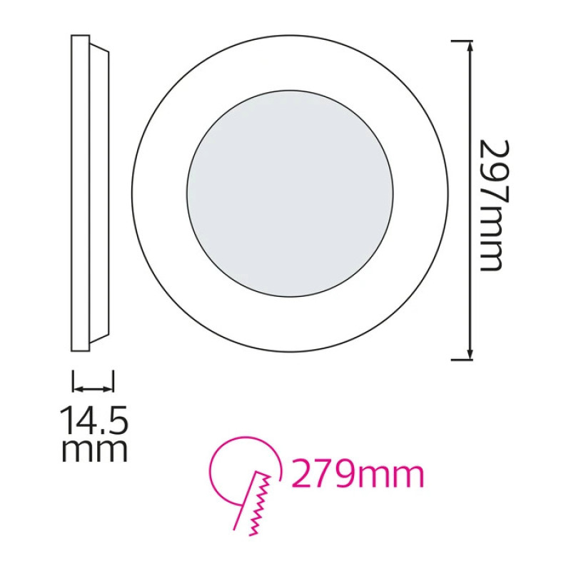 Світлодіодний світильник врізний Slim-24 24W 4200К