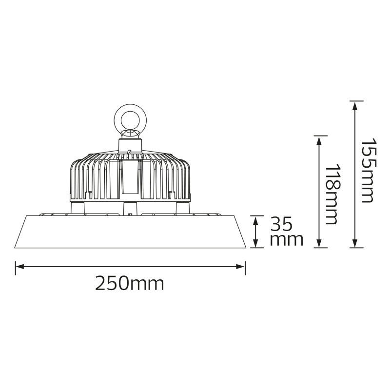 Світильник промисловий вологозахищений підвісний HERKUL-100