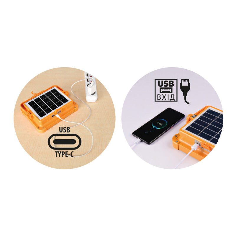 Прожектор світлодіодний на сонячній батареї TURBO-200 200W 3000K-4200K-6400K