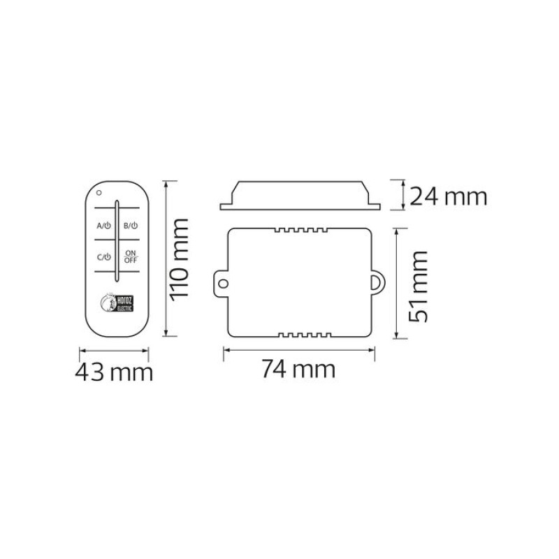 Пульт для люстр дволінійний CONTROLLER-2 max 300W