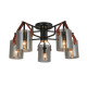Люстра стельова G 321036/5 Copper+Matt black