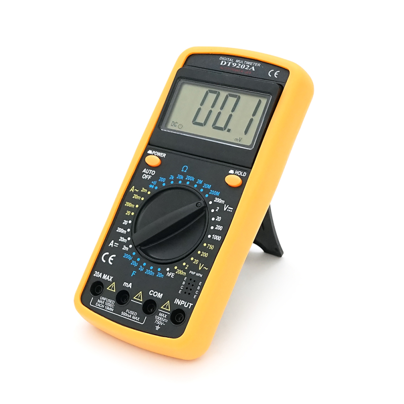 Мультиметр DT-9202A, виміри: V, A, R, C, F, функція hFE. Мультиметр DT-9202A, виміри: V, A, R, C, F, функція hFE.