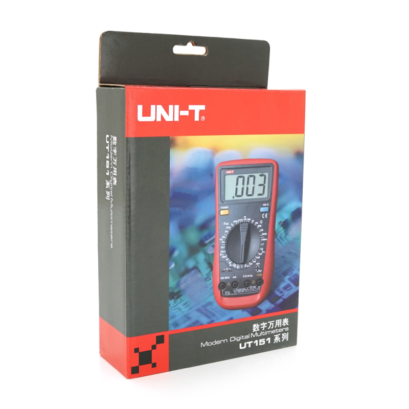Мультиметр UNI-T UT151C Вимірювання: V (AC/DC), A (AC/DC), Ω, F, °C/°F. Функції: Data Hold, продзвонювання, тест діодів. Мультиметр UNI-T UT151C Вимірювання: V (AC/DC), A (AC/DC), Ω, F, °C/°F. Функції: Data Hold, продзвонювання, тест діодів.