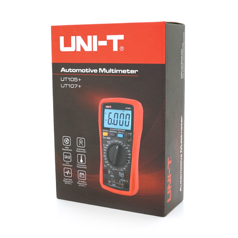 Мультиметр UNI-T UT105+ Вимірювання: V, A, R, Hz, C, NCV, True RMS, перевірка діодів, продзвонювання, HOLD Мультиметр UNI-T UT105+ Вимірювання: V, A, R, Hz, C, NCV, True RMS, перевірка діодів, продзвонювання, HOLD