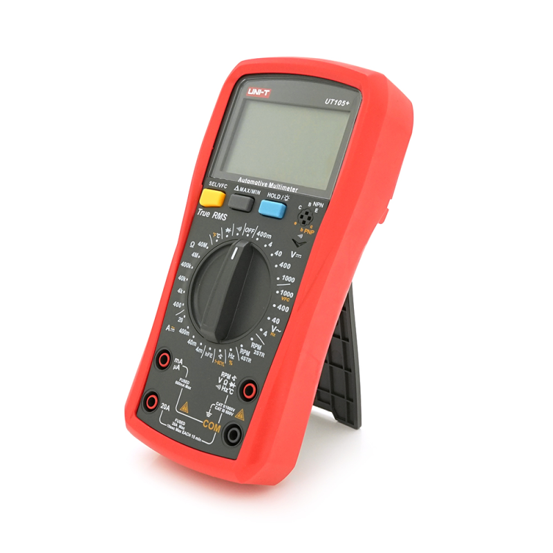 Мультиметр UNI-T UT105+ Вимірювання: V, A, R, Hz, C, NCV, True RMS, перевірка діодів, продзвонювання, HOLD Мультиметр UNI-T UT105+ Вимірювання: V, A, R, Hz, C, NCV, True RMS, перевірка діодів, продзвонювання, HOLD