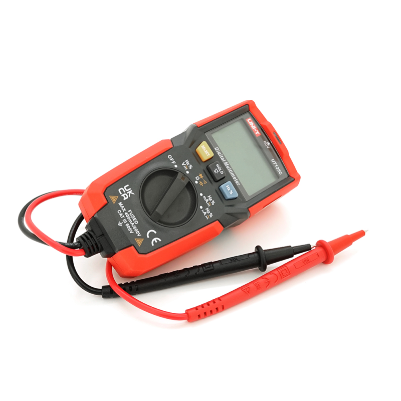 Мультиметр UNI-T UT125C Вимірювання: V (AC/DC), A (AC/DC), Ω, C, Hz, DUTY (NCV). Функції: Data Hold, підсвічування. Мультиметр UNI-T UT125C Вимірювання: V (AC/DC), A (AC/DC), Ω, C, Hz, DUTY (NCV). Функції: Data Hold, підсвічування.