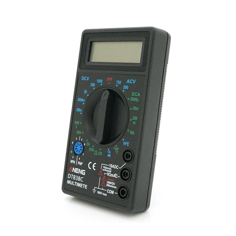 Мультиметр ANENG AN-DT838C, вимірювання: V, A, R, C, функція hFE Мультиметр ANENG AN-DT838C, вимірювання: V, A, R, C, функція hFE