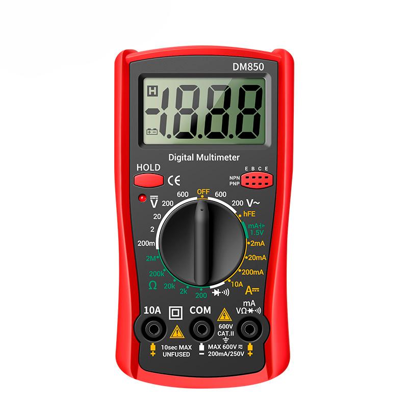 Мультиметр ANENG DM850, вимірювання: V, A, R, функція hFE Мультиметр ANENG DM850, вимірювання: V, A, R, функція hFE