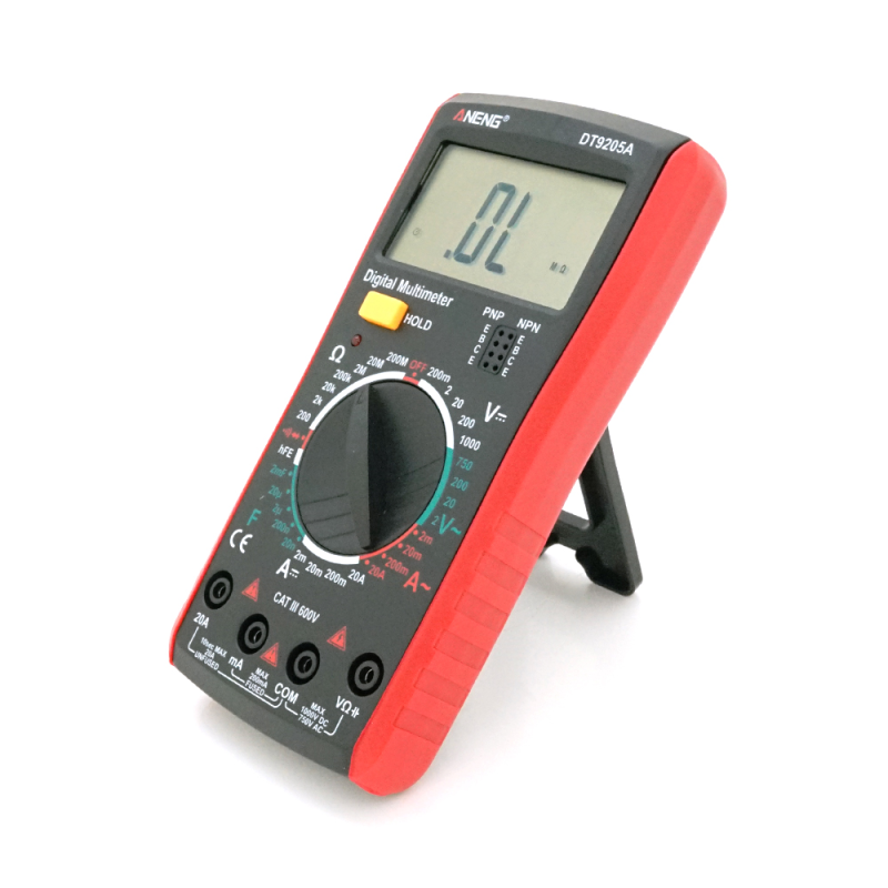 Мультиметр ANENG DT9205A, вимірювання: V, A, R, C, T, функція hFE Мультиметр ANENG DT9205A, вимірювання: V, A, R, C, T, функція hFE