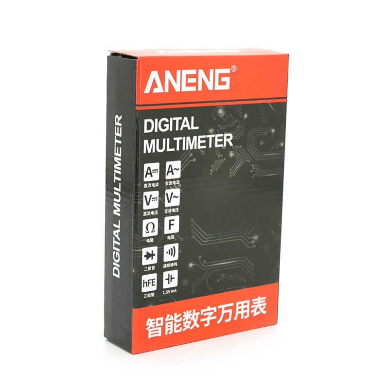 Мультиметр ANENG DT9205A-12, вимірювання: V, A, R, C, функція hFE Мультиметр ANENG DT9205A-12, вимірювання: V, A, R, C, функція hFE