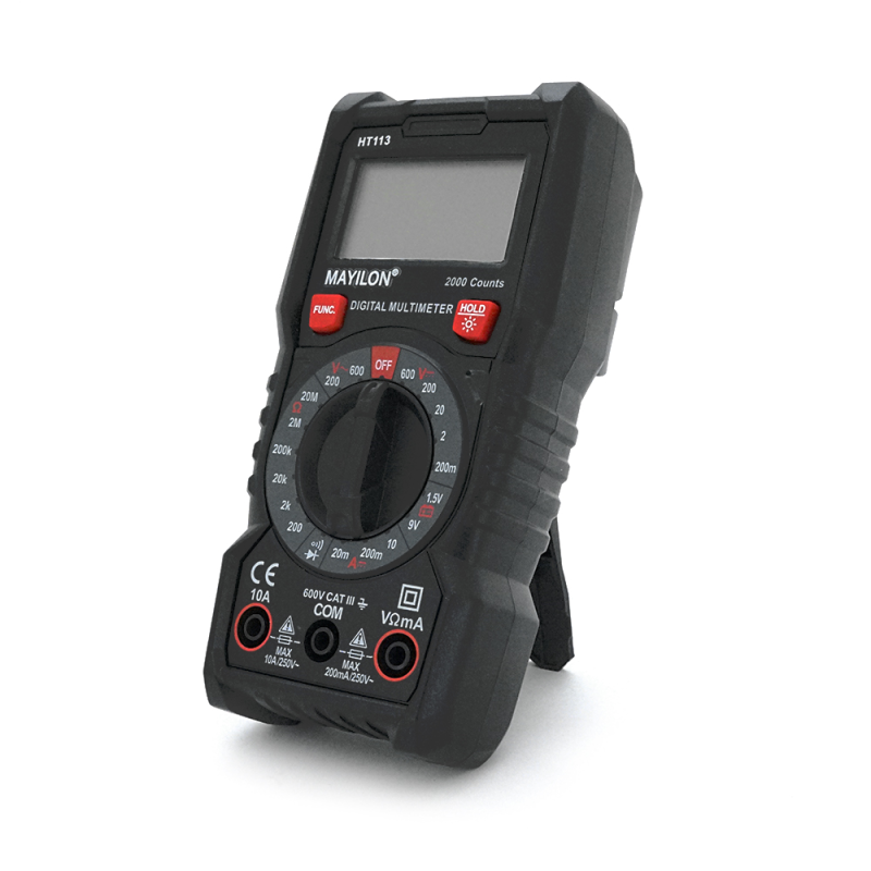 Мультиметр Mayilon HT-113, вимірювання: V, A, R Мультиметр Mayilon HT-113, вимірювання: V, A, R