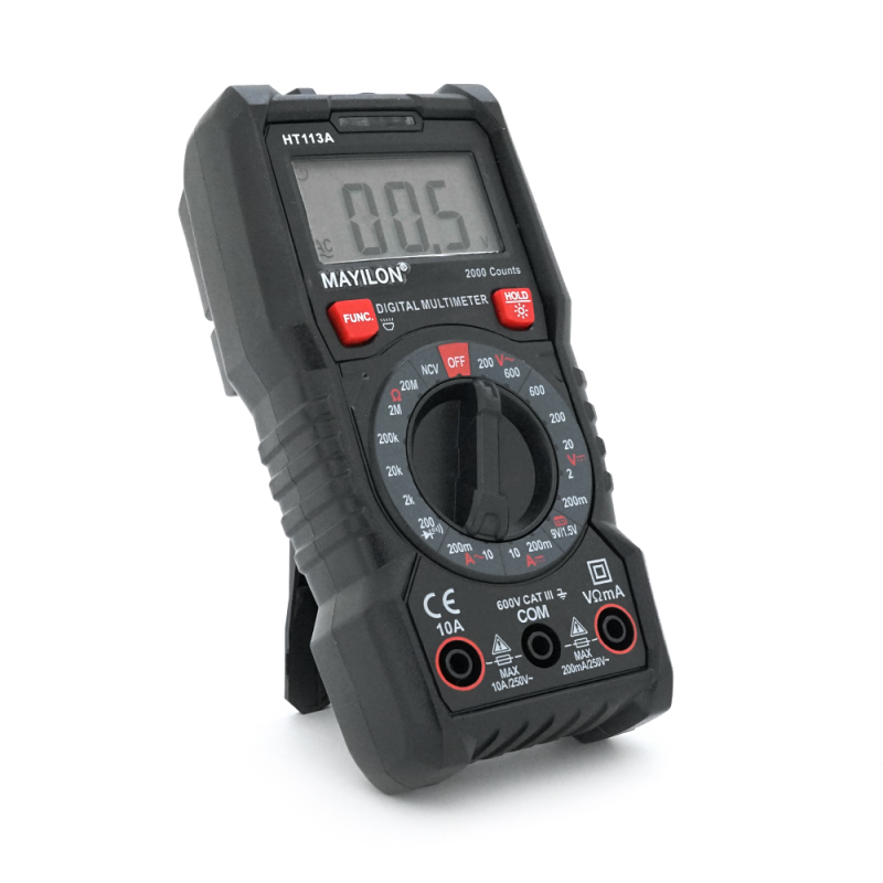 Мультиметр Mayilon HT-113A, вимірювання: V, A, R Мультиметр Mayilon HT-113A, вимірювання: V, A, R