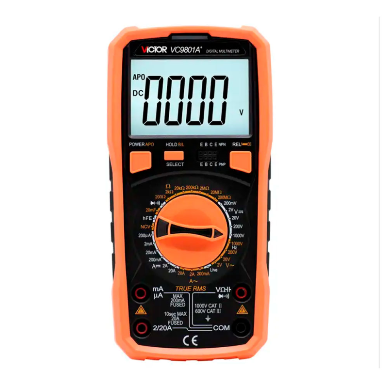 Мультиметр Victor VC9801A, вимірювання: V, A, R, С, F Мультиметр Victor VC9801A, вимірювання: V, A, R, С, F