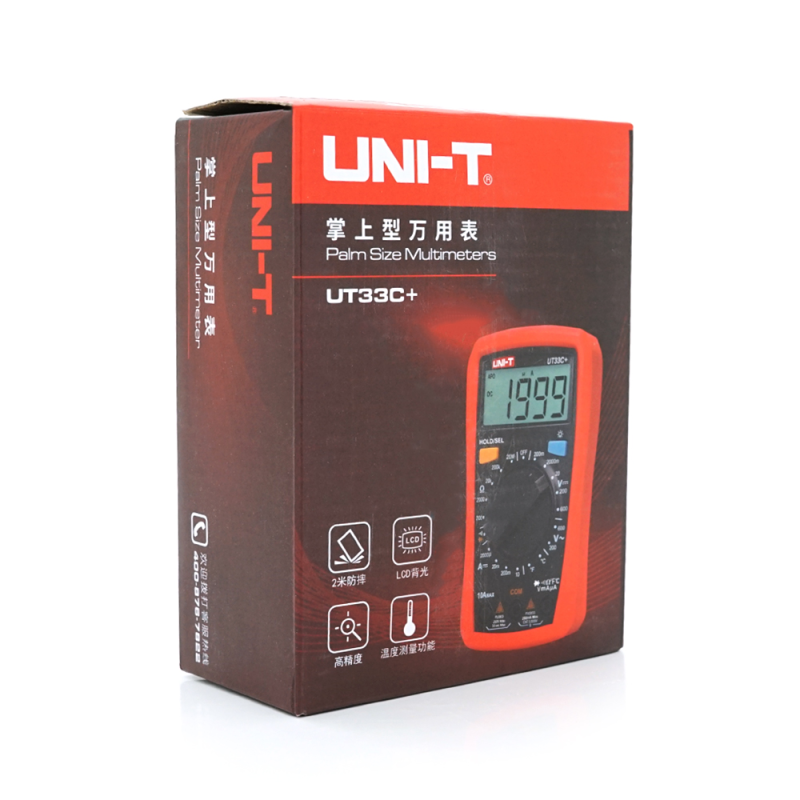 Мультиметр UNI-T UT33С+ Измерения: V, A, R, T Мультиметр UNI-T UT33С+ Измерения: V, A, R, T