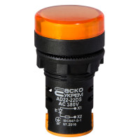 Сигнальна арматура AD22-22DS жовта 380V АC