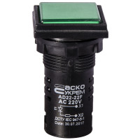 Сигнальна арматура AD22-22F зелена 220V АC