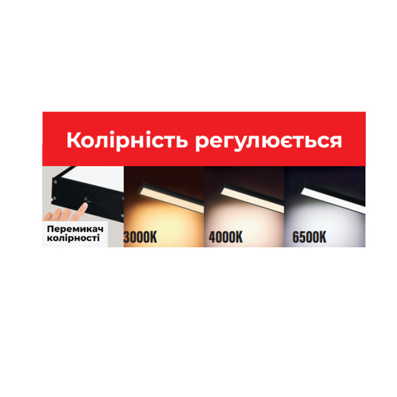Світлодіодна люстра FORTIS-30 3CCT 30W чорна