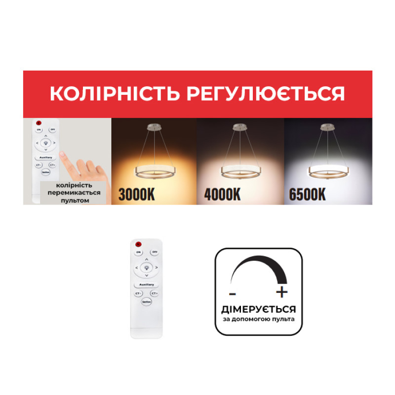 Світлодіодна люстра SOREX-93 3CCT 93W