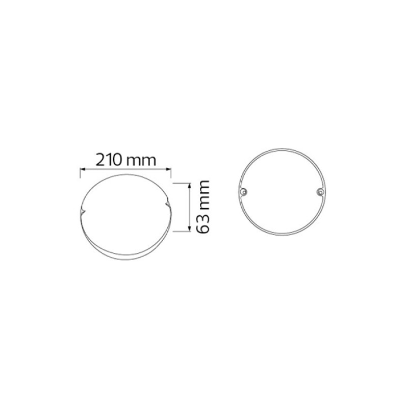 Світлодіодний світильник стельовий CRIXUS-24 24W IP54 6400К білий