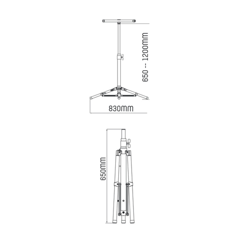 Стійка з прожектором TELESCOPE 40W 6400K