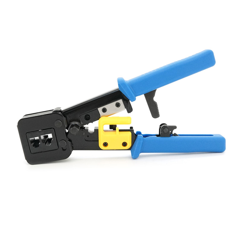 Інструмент HY-376Z з храповиком для обтискача RJ-45 (8P8C) та RJ-12/11 (6P6C),  6P / 8P + обрізка наскрізних конекторів Інструмент HY-376Z з храповиком для обтискача RJ-45 (8P8C) та RJ-12/11 (6P6C),  6P / 8P + обрізка наскрізних конекторів