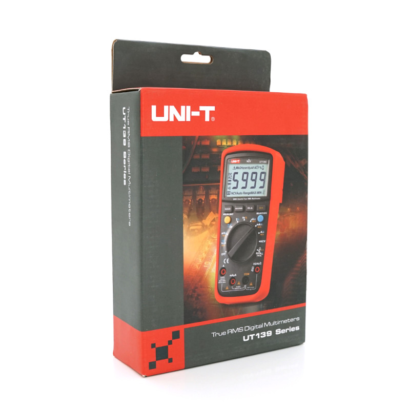 Мультиметр UNI-T UT139C Вимірювання: V (AC/DC), A (AC/DC), Ω, C, Hz, °C/°F. Функції: Data Hold, Auto Range, продзвонювання, тест діодів. Мультиметр UNI-T UT139C Вимірювання: V (AC/DC), A (AC/DC), Ω, C, Hz, °C/°F. Функції: Data Hold, Auto Range, продзвонюв
