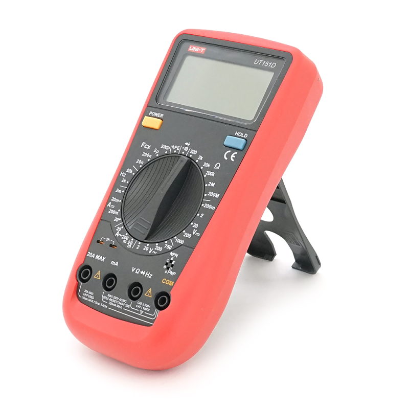 Мультиметр UNI-T UT151D Вимірювання: V (AC/DC), A (AC/DC), Ω, C, Hz. Функції: Data Hold, REL, продзвонювання. Мультиметр UNI-T UT151D Вимірювання: V (AC/DC), A (AC/DC), Ω, C, Hz. Функції: Data Hold, REL, продзвонювання.