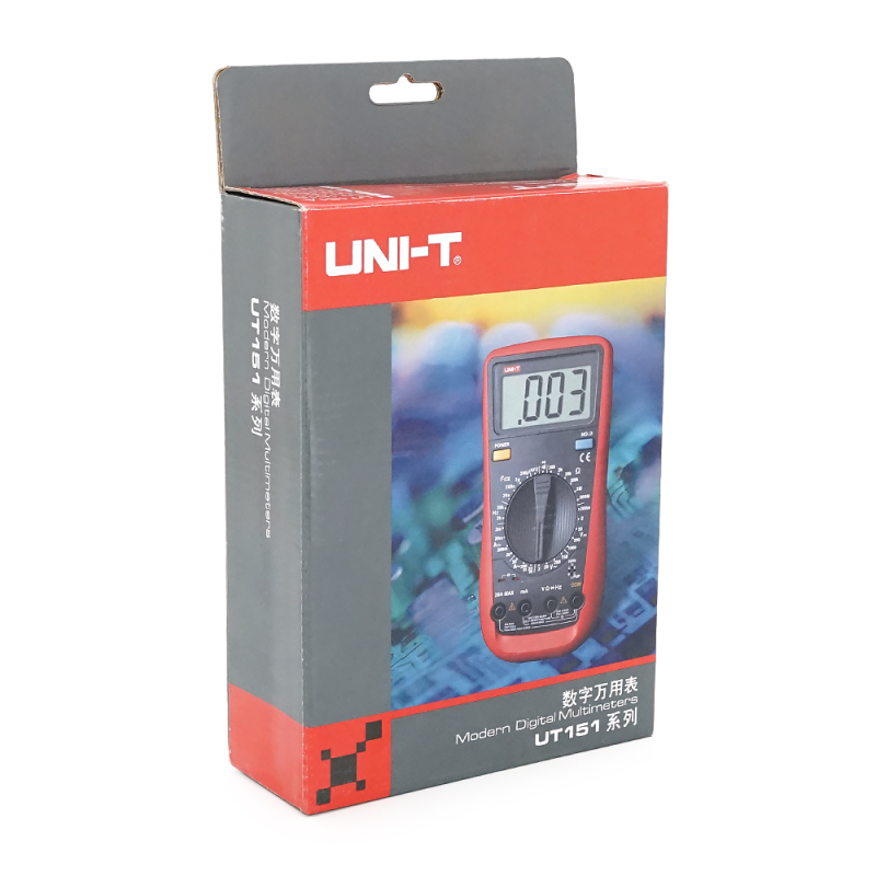 Мультиметр UNI-T UT151D Вимірювання: V (AC/DC), A (AC/DC), Ω, C, Hz. Функції: Data Hold, REL, продзвонювання. Мультиметр UNI-T UT151D Вимірювання: V (AC/DC), A (AC/DC), Ω, C, Hz. Функції: Data Hold, REL, продзвонювання.